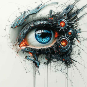 biomechanics tattoo design ideas unreal light energy flow for lower chest
