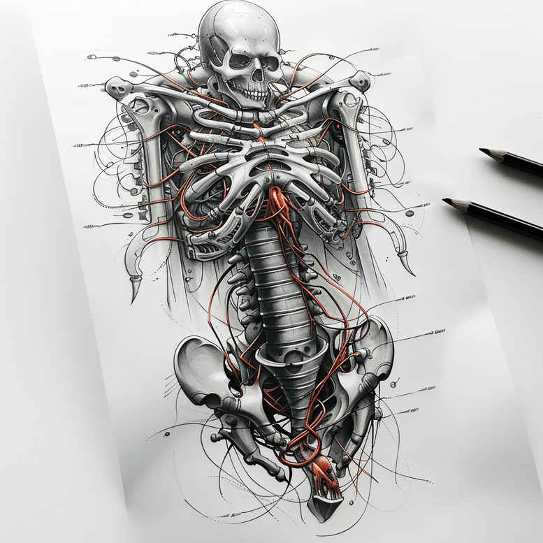 biomechanics tattoo design ideas artistic contrast force vectors symbol of determination