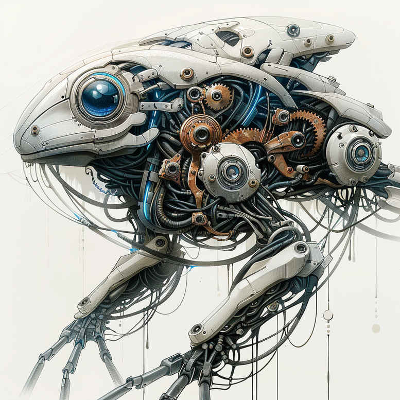 biomechanics tattoo design ideas Surrealism fantastical elements intricate detail for back shoulder