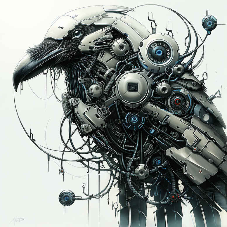 biomechanics tattoo design ideas Surrealism ethereal glow joint rotation determination and power