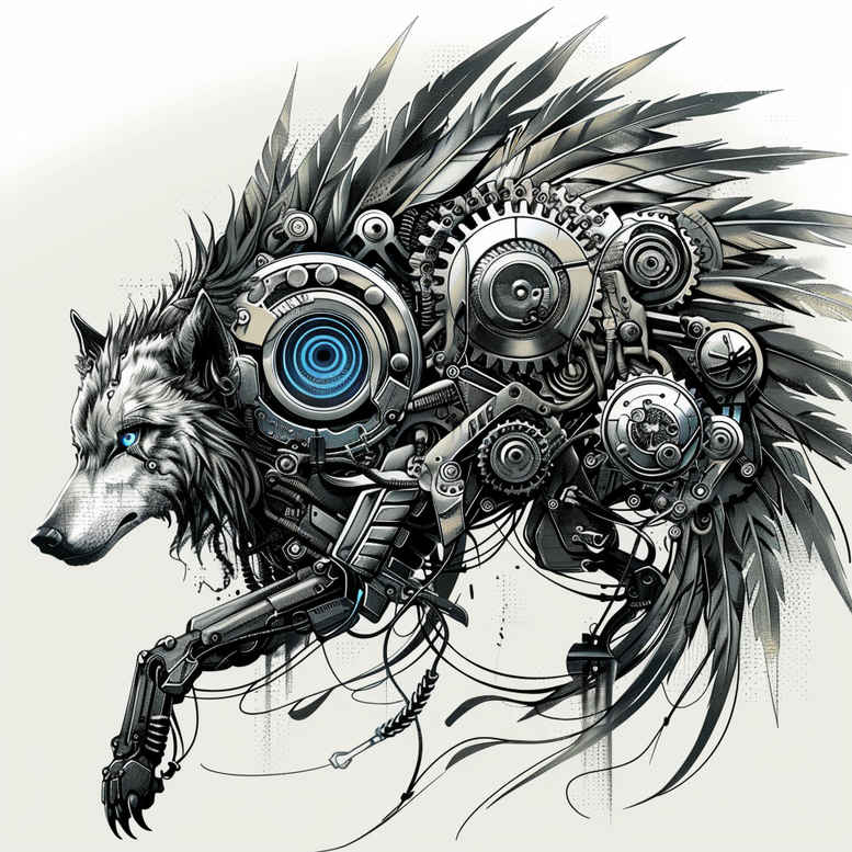 biomechanics tattoo design ideas Realism natural contours joint rotation for nape