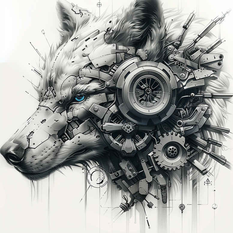 biomechanics tattoo design ideas ink realism layered shading shows strength