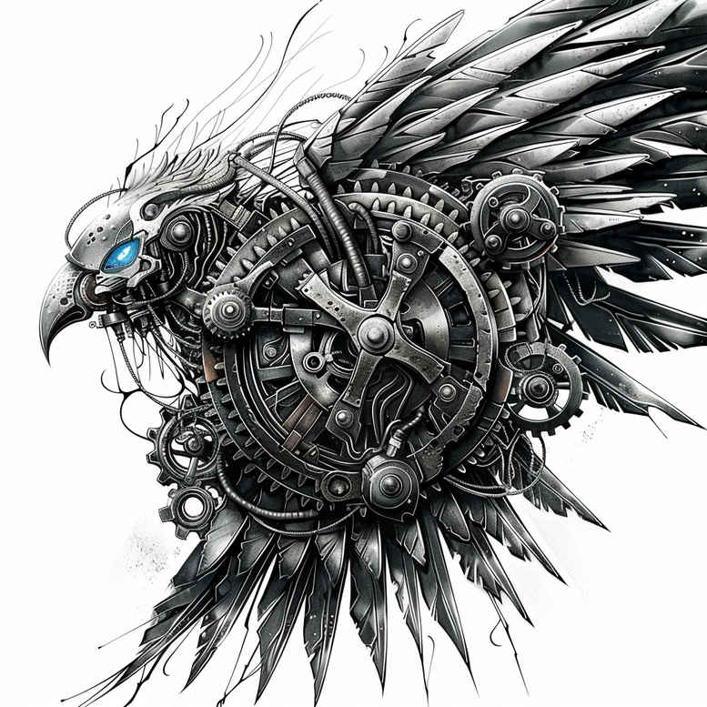 biomechanics tattoo design ideas Surrealism surreal lighting mechanical parts for hip