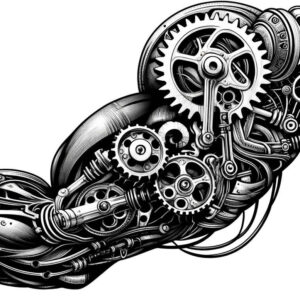 biomechanics tattoo design ideas photo-realistic muscle activation for spine