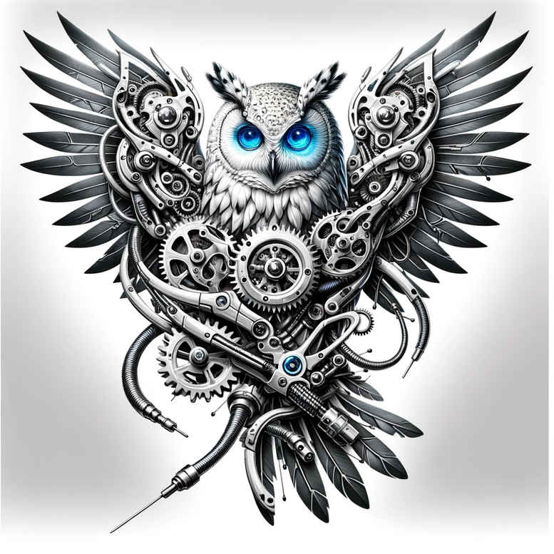 biomechanics tattoo design ideas color depth muscular structure shows strength