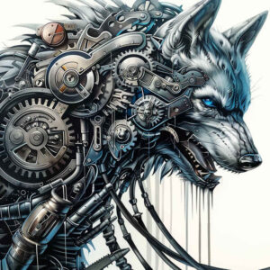 biomechanics tattoo design ideas color blending robotic detail embodying determination