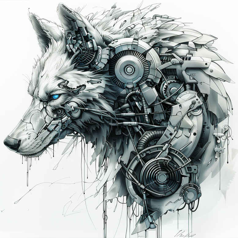 biomechanics tattoo design ideas line-art tension lines embodying strength