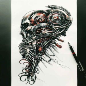 Biomechanika - Free tattoo design ideas ai genereted - inkby.ai
