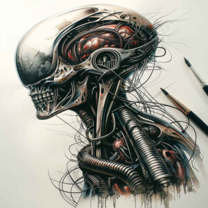 Biomechanika - Free tattoo design ideas ai genereted - inkby.ai