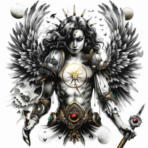 angel – tattoo design ideas free ai generated – realism-photo-realistic – for-arm – Gallery: angel-inkby-ai