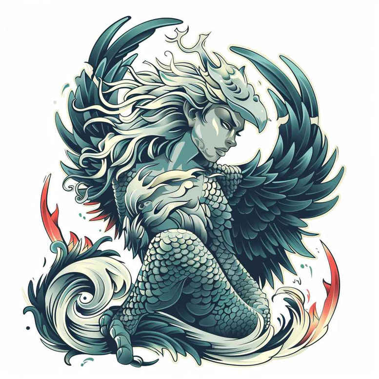 angel – tattoo design ideas free ai generated – realism-photo-realistic – for-arm – Gallery: angel-inkby-ai