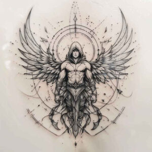 angel – tattoo design ideas free ai generated – realism-photo-realistic – for-arm – Gallery: angel-inkby-ai