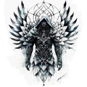 angel – tattoo design ideas free ai generated – realism-photo-realistic – for-arm – Gallery: angel-inkby-ai