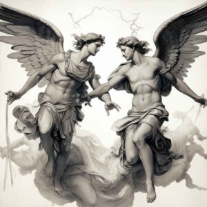 angel – tattoo design ideas free ai generated – realism-photo-realistic – for-arm – Gallery: angel-inkby-ai