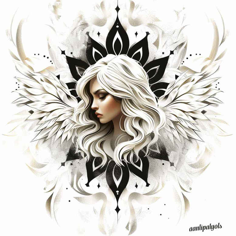 angel – tattoo design ideas free ai generated – realism-photo-realistic – for-arm – Gallery: angel-inkby-ai