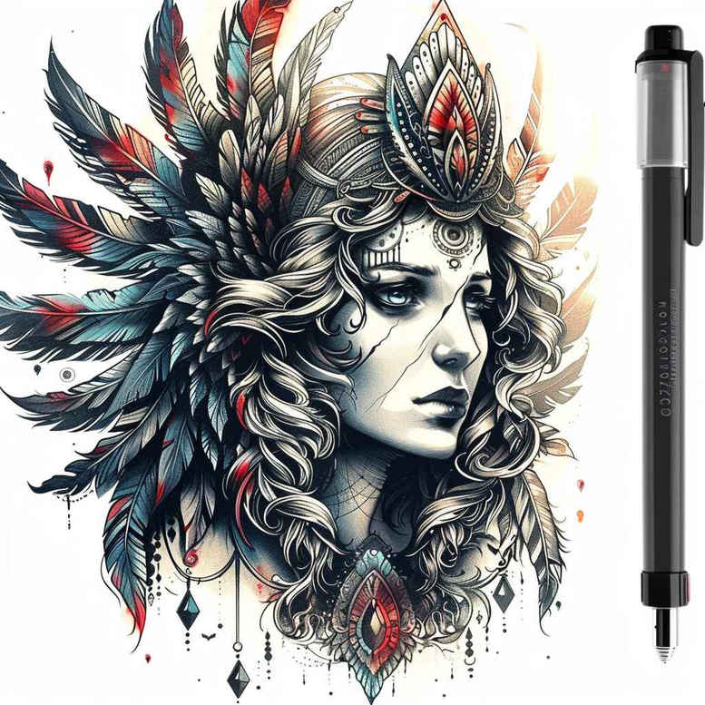 angel – tattoo design ideas free ai generated – realism-photo-realistic – for-arm – Gallery: angel-inkby-ai