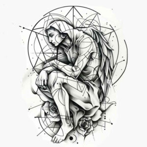angel – tattoo design ideas free ai generated – realism-photo-realistic – for-arm – Gallery: angel-inkby-ai