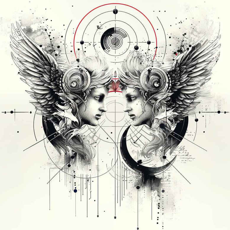 angel – tattoo design ideas free ai generated – realism-photo-realistic – for-arm – Gallery: angel-inkby-ai