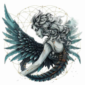 angel – tattoo design ideas free ai generated – realism-photo-realistic – for-arm – Gallery: angel-inkby-ai