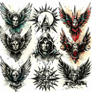 angel – tattoo design ideas free ai generated – realism-photo-realistic – for-arm – Gallery: angel-inkby-ai