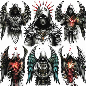 angel – tattoo design ideas free ai generated – realism-photo-realistic – for-arm – Gallery: angel-inkby-ai