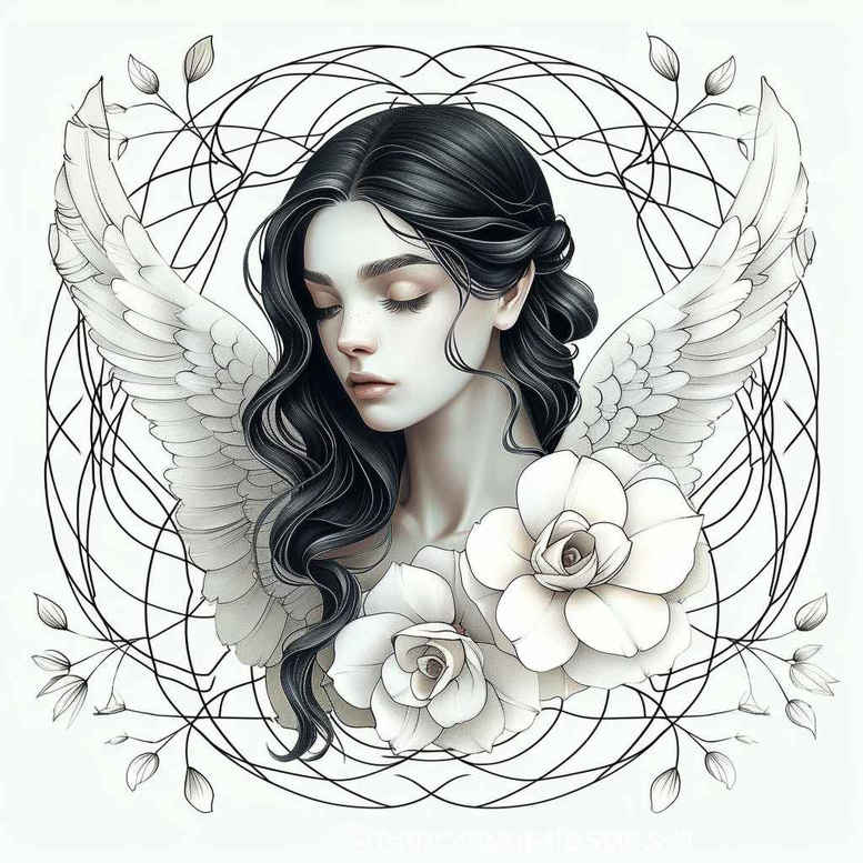 angel – tattoo design ideas free ai generated – realism-photo-realistic – for-arm – Gallery: angel-inkby-ai
