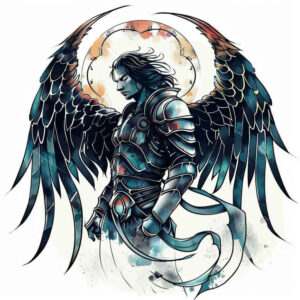 angel – tattoo design ideas free ai generated – realism-photo-realistic – for-arm – Gallery: angel-inkby-ai
