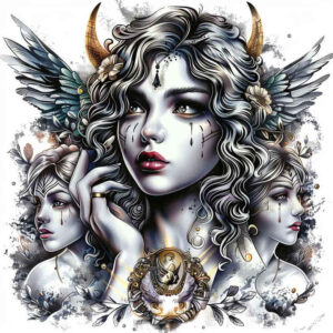 angel – tattoo design ideas free ai generated – realism-photo-realistic – for-arm – Gallery: angel-inkby-ai