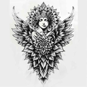 angel – tattoo design ideas free ai generated – realism-photo-realistic – for-arm – Gallery: angel-inkby-ai