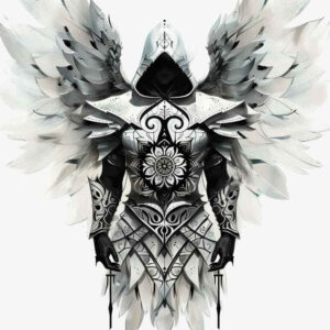 angel – tattoo design ideas free ai generated – realism-photo-realistic – for-arm – Gallery: angel-inkby-ai