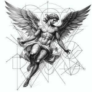 angel – tattoo design ideas free ai generated – realism-photo-realistic – for-arm – Gallery: angel-inkby-ai