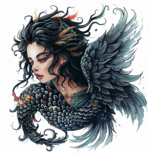 angel – tattoo design ideas free ai generated – realism-photo-realistic – for-arm – Gallery: angel-inkby-ai