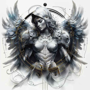 angel – tattoo design ideas free ai generated – realism-photo-realistic – for-arm – Gallery: angel-inkby-ai