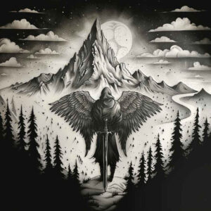 angel – tattoo design ideas free ai generated – realism-photo-realistic – for-arm – Gallery: angel-inkby-ai