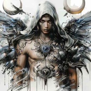 angel – tattoo design ideas free ai generated – realism-photo-realistic – for-arm – Gallery: angel-inkby-ai