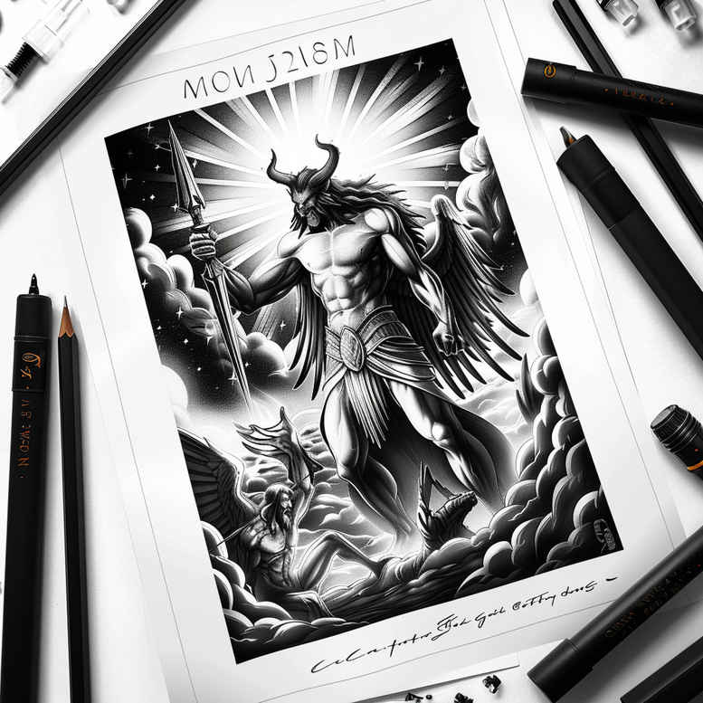 angel – tattoo design ideas free ai generated – realism-photo-realistic – for-arm – Gallery: angel-inkby-ai