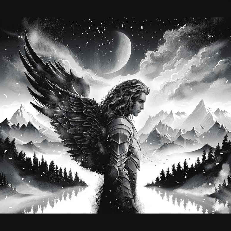 angel – tattoo design ideas free ai generated – realism-photo-realistic – for-arm – Gallery: angel-inkby-ai
