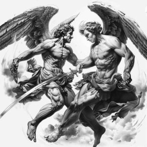 angel – tattoo design ideas free ai generated – realism-photo-realistic – for-arm – Gallery: angel-inkby-ai