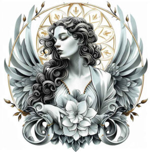 angel – tattoo design ideas free ai generated – realism-photo-realistic – for-arm – Gallery: angel-inkby-ai
