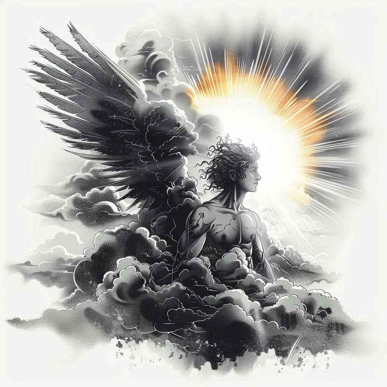 angel – tattoo design ideas free ai generated – realism-photo-realistic – for-arm – Gallery: angel-inkby-ai