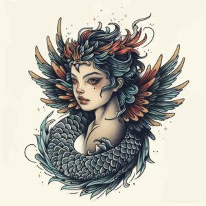 angel – tattoo design ideas free ai generated – realism-photo-realistic – for-arm – Gallery: angel-inkby-ai
