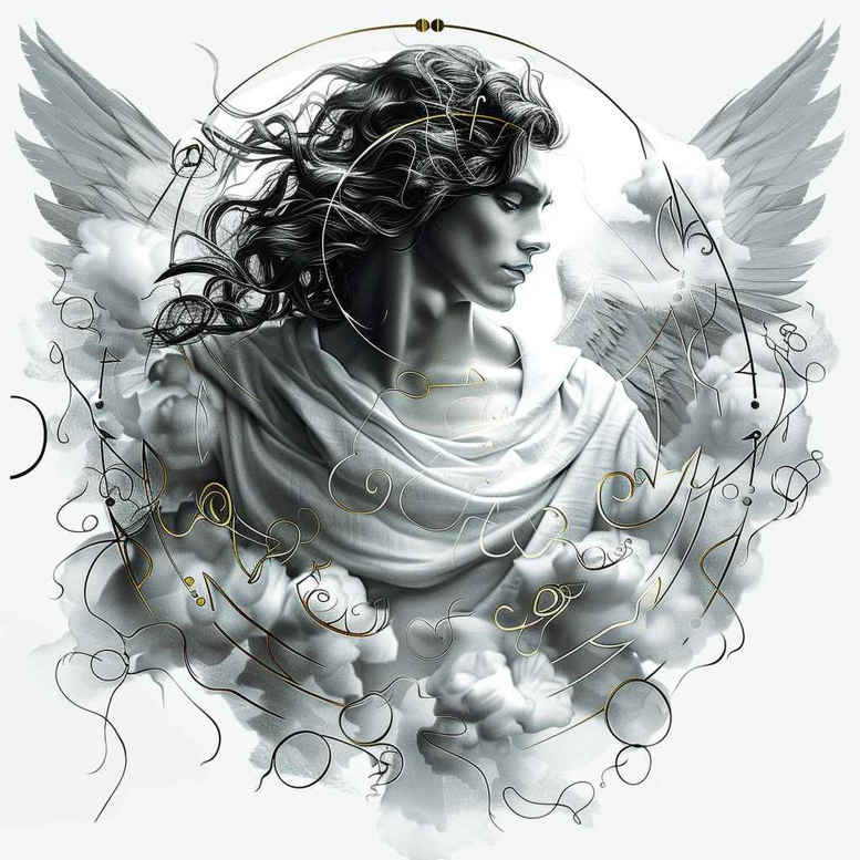 angel – tattoo design ideas free ai generated – realism-photo-realistic – for-arm – Gallery: angel-inkby-ai