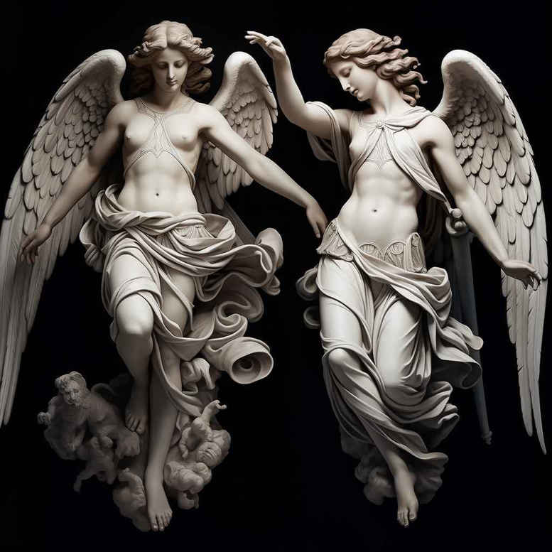 angel – tattoo design ideas free ai generated – realism-photo-realistic – for-arm – Gallery: angel-inkby-ai