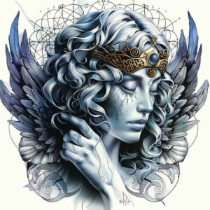 angel-protector – tattoo design ideas free ai generated – realism-depth-shading – for-hip – Gallery: angel-inkby-ai