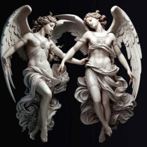angel tattoo design ideas Surrealism disorienting angelic energy for knee