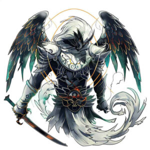 angel tattoo design ideas Surrealism esoteric angelic glow for toe