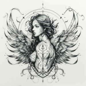 angel tattoo design ideas classic motifs guardian spirit for calf