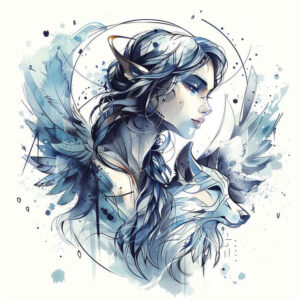 angel tattoo design ideas Surrealism imperfect symmetry guardian spirit for shoulder blade