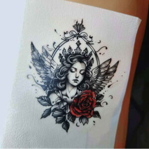 angel tattoo design ideas clean fill heavenly host for back shoulder