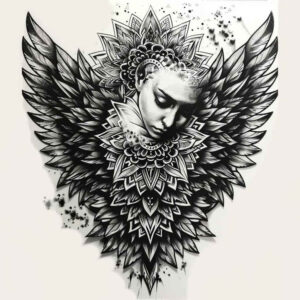 angel tattoo design ideas artistic contrast holy for ankle